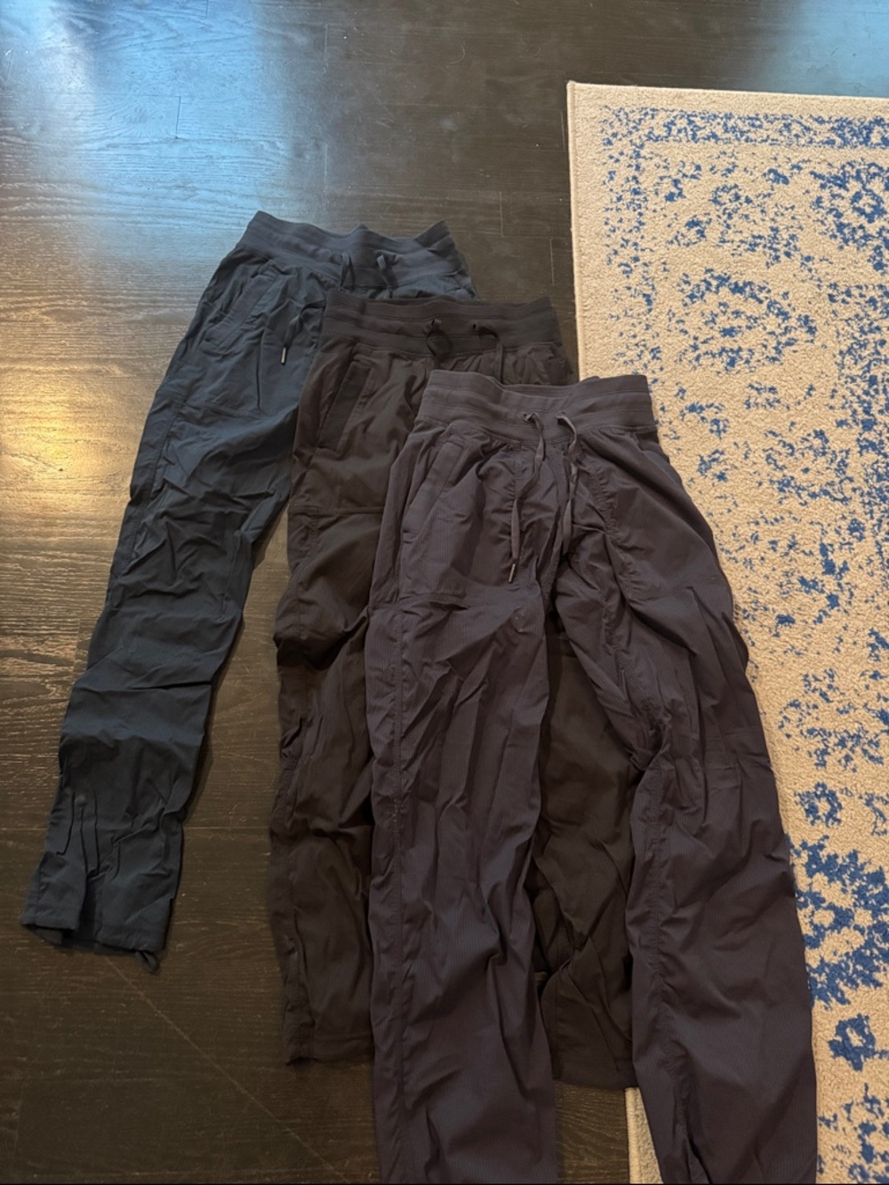 Lululemon dance pants size 2,4 black, navy, teal (3-pack)